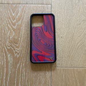 Wildflower - Swerve iPhone Case in Red & Purple